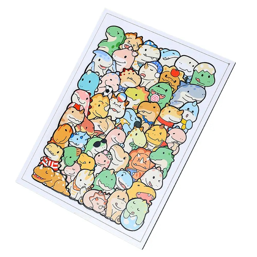 50pcs Wooden Cat Puzzles Animal Wooden Puzzle Stacking Toys Educational Puzzle For Kid Boys Girls Gifts Decoration Painting