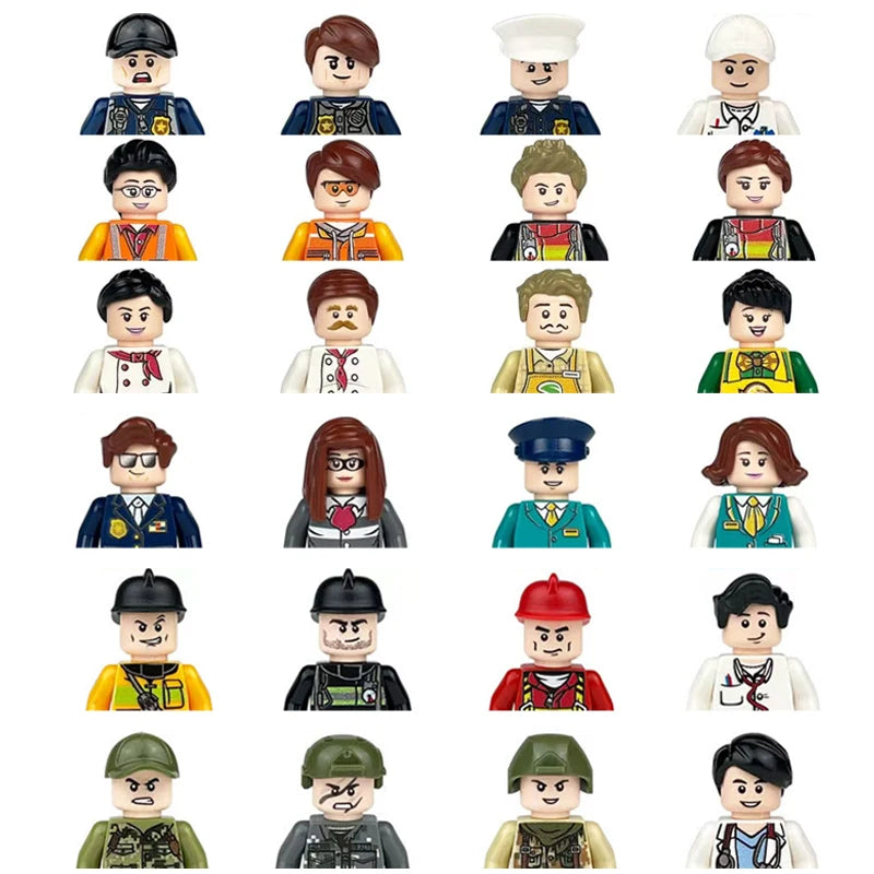 Building block toys, mini figures, character action figures, city people, building block accessory sets, children's gifts