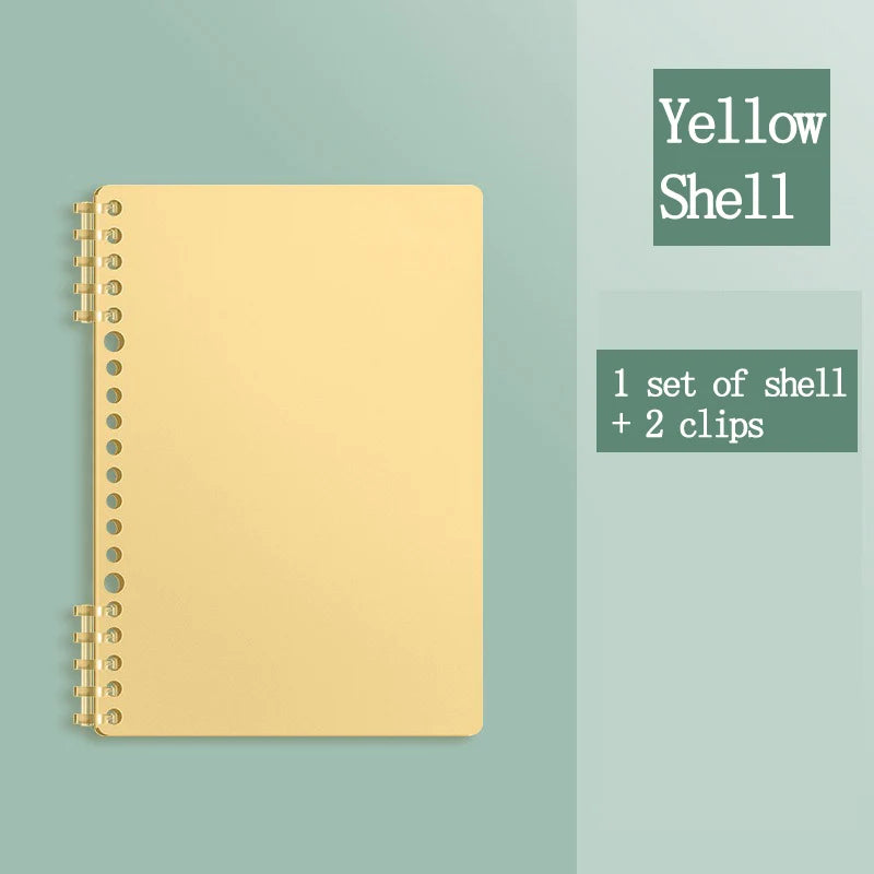 Loose Leaf Notebook refillable page Diary Planner Office School Supplies Stationery cute gel pen student writing a5 kawaii shell