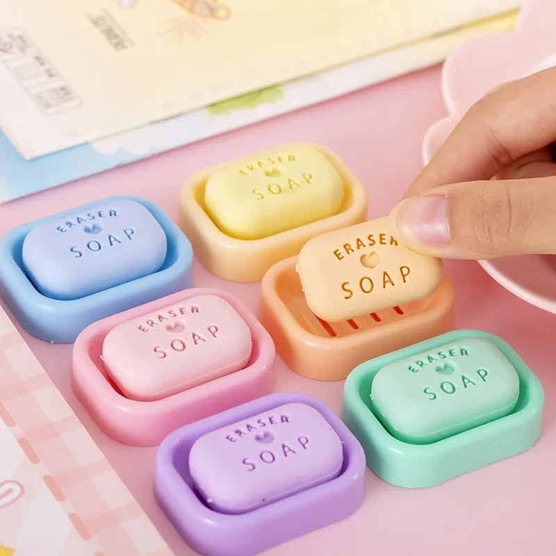 Creative Toast Bread Eraser Student Creative Stationery Children's 1st Period End Christmas Cute Gift Reward Kawaii Erasers