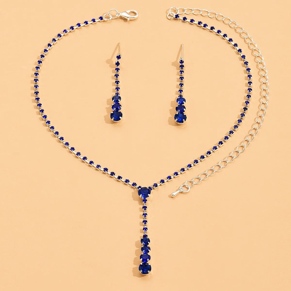 Coppira - 3PC Women's Trendy Copper Claw Chain Series Minimalist Necklace Earrings Jewelry Set Wedding Banquet Party Holiday Gift