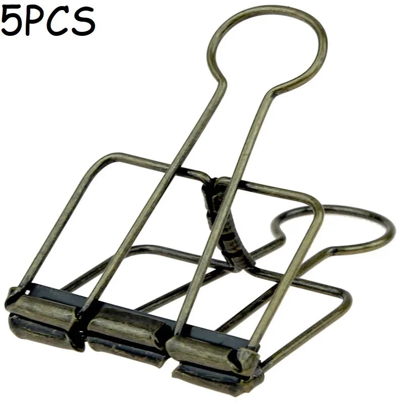 5PCS Paper Metal Diary Clip Office Kawaii Binder Note Stationery Clips Notebook Clip Stationery Cute HXZ05