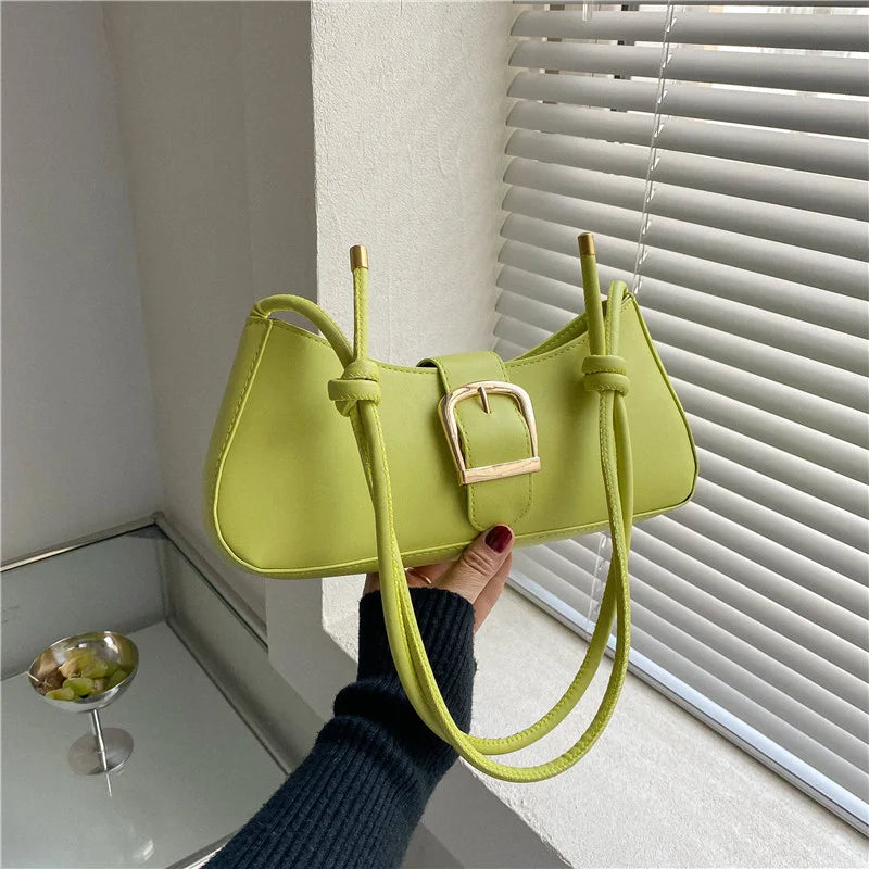 KIRA - 
Women's Shoulder Bag Solid Color Popular Small Bag Trend Summer 2025 New Trendy Crossbody Bag Texture Shoulder Underarm Bag