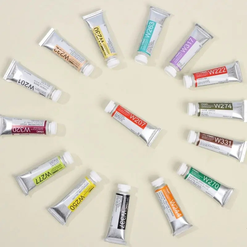 Japan Holbein Series 3 Artists' Transparent Watercolor Paint 15ml/0.5oz Tubes Art Watercolour Professional Drawing Supplies