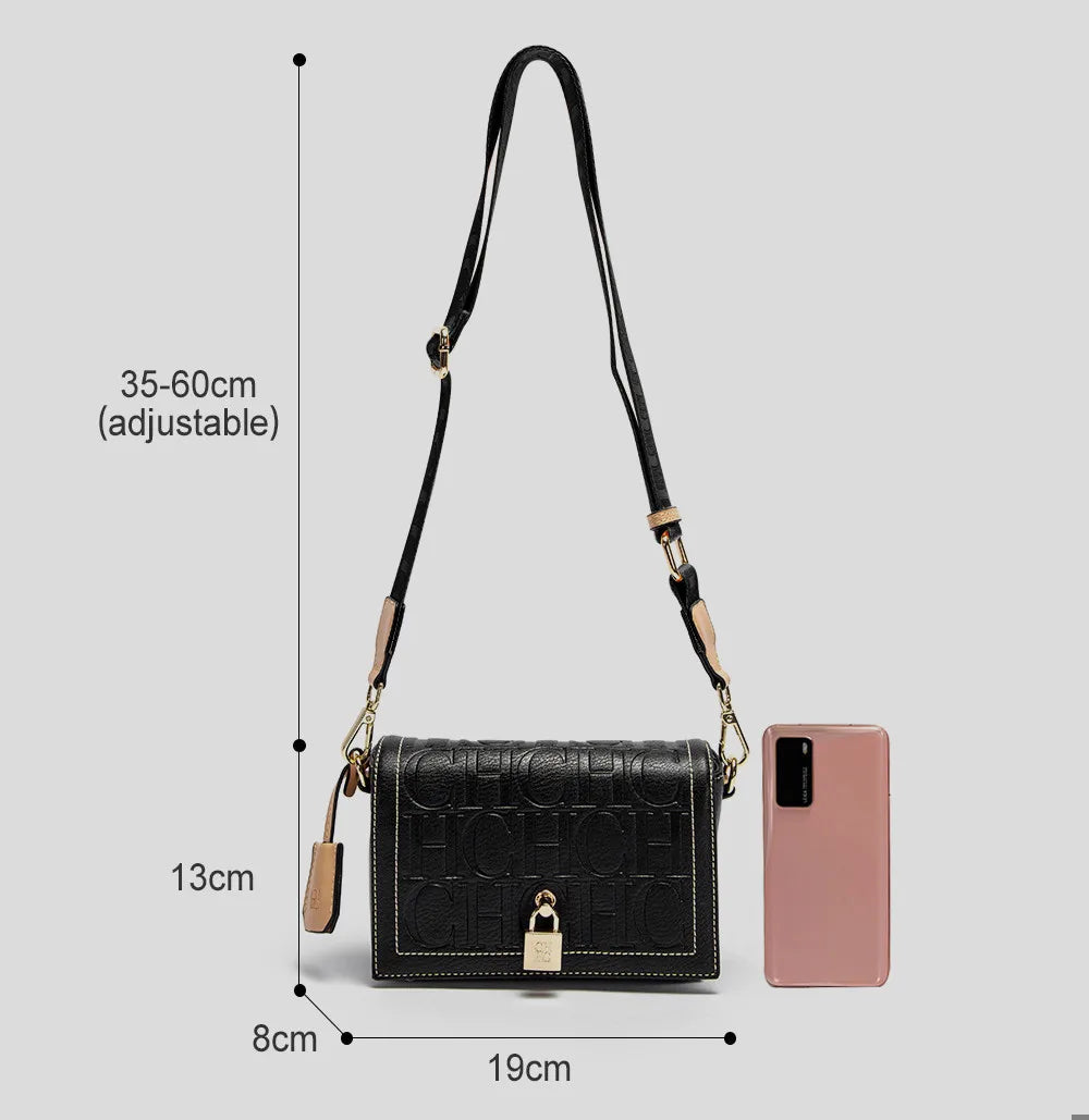 ARLIS - 
Fashion Design Model Metal Accessories Buckle Women's Shoulder Bag Luxury Brand 2025 Fashion Solid Colour Printed Head Bag