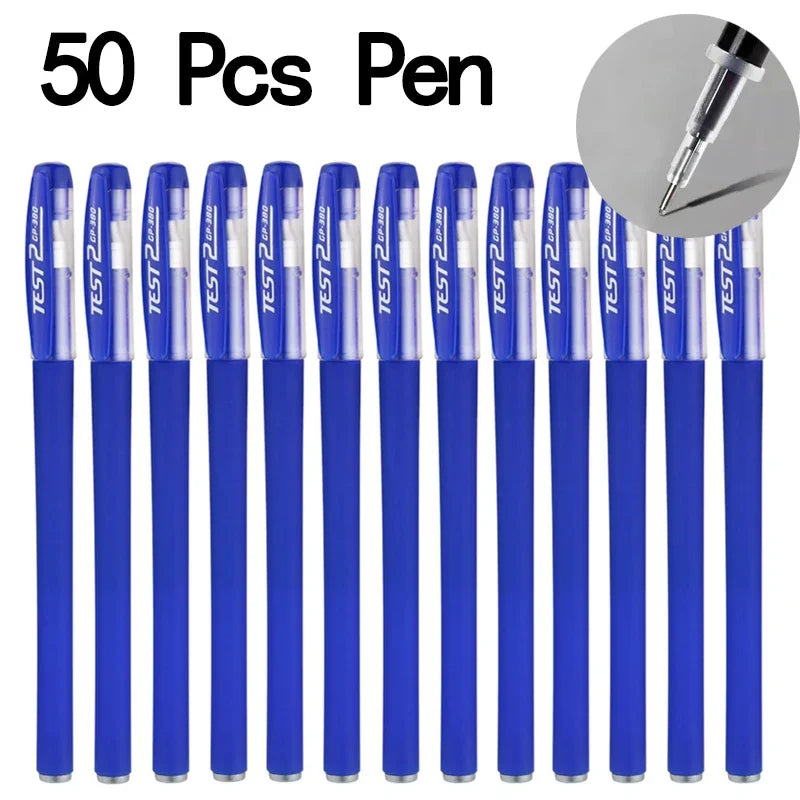 20/50 Pcs Gel pens Set Black Blue Red Refill Gel School & office Supplies Stationery kawaii accessories stationery cute pens