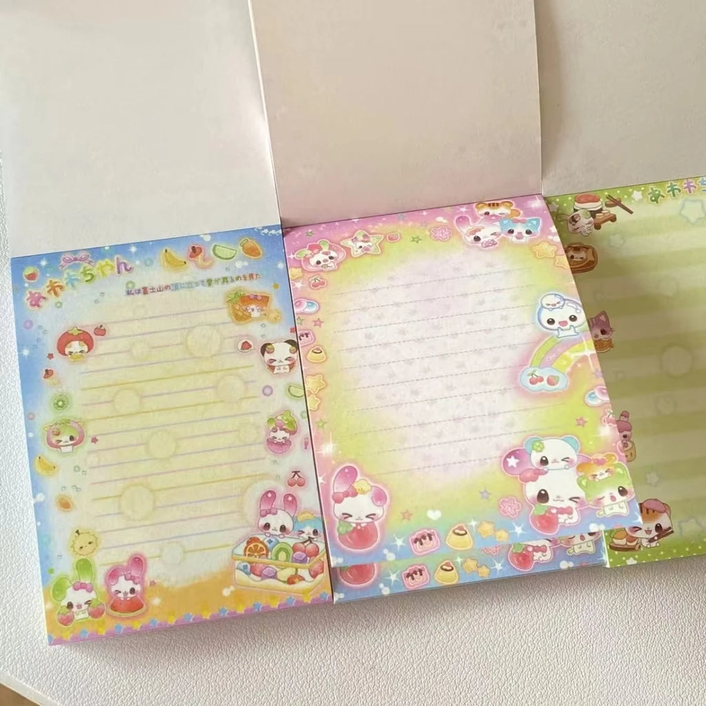 MINKYS 50 Sheets Kawaii Rainbow Bear Memo Pads Paper To Do List Journal Note Paperlaria DIY Material Stationery