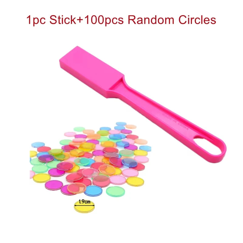 Magnetic Bingo Chips Wand Sensory Toys Montessori CountingColor Sorter Game Science Experiments Kit Educational Toys forChildren