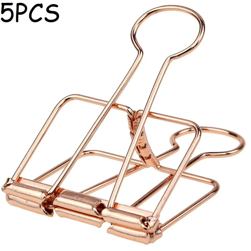 5PCS Paper Metal Diary Clip Office Kawaii Binder Note Stationery Clips Notebook Clip Stationery Cute HXZ05