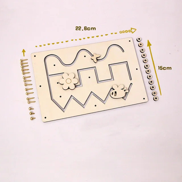 Wooden Busy Board DIY Toy Baby Montessori Sensory Activity Board Accessories For Children Locks Busyboard Parts Educational Toys