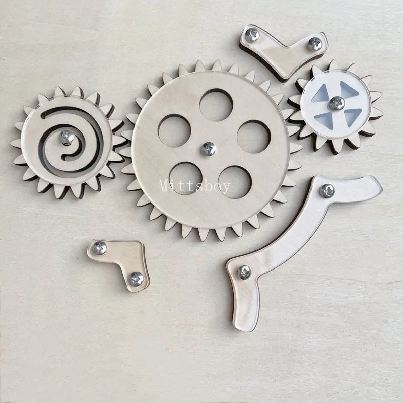 Busy Board Dinosaur Animal DIY Wooden Accessories Early Learning Toys Busy Board Matching Board Handmade Puzzle Educational Toys