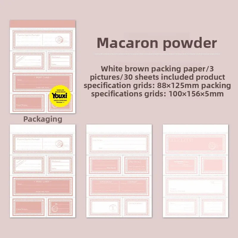 Journal GO 30pcs Vintage Label Paper Sticker Tag Scrapbooking Junk Journal Kits Crafts Classification Retro Label Stickers