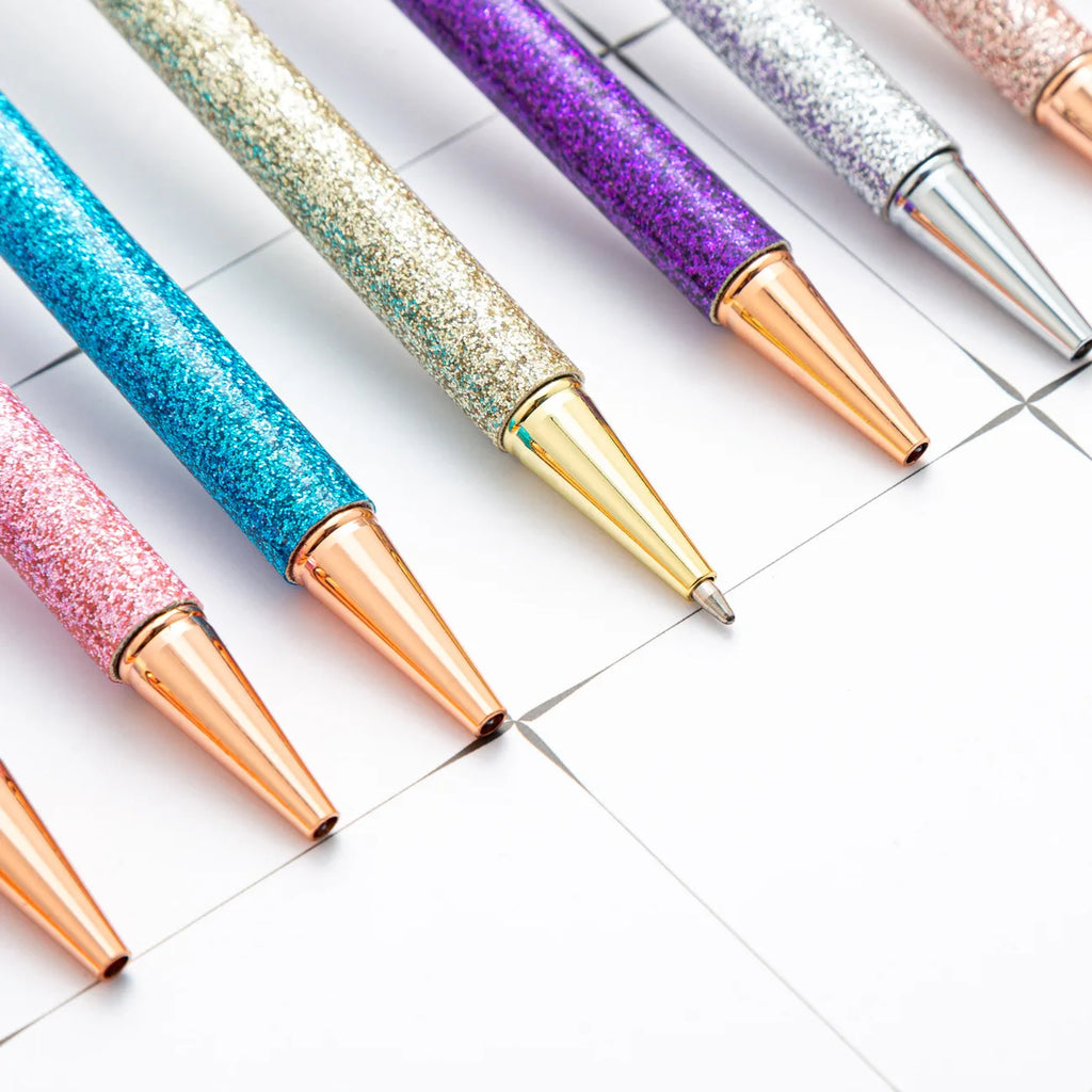 1 Piece Lytwtw's Ballpoint Pen Luxury Cute Big Diamond Wedding Rose Gold Metal Stationery School Office Supplies Supply Pens