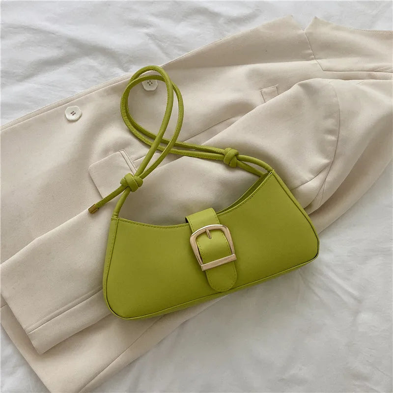 KIRA - 
Women's Shoulder Bag Solid Color Popular Small Bag Trend Summer 2025 New Trendy Crossbody Bag Texture Shoulder Underarm Bag