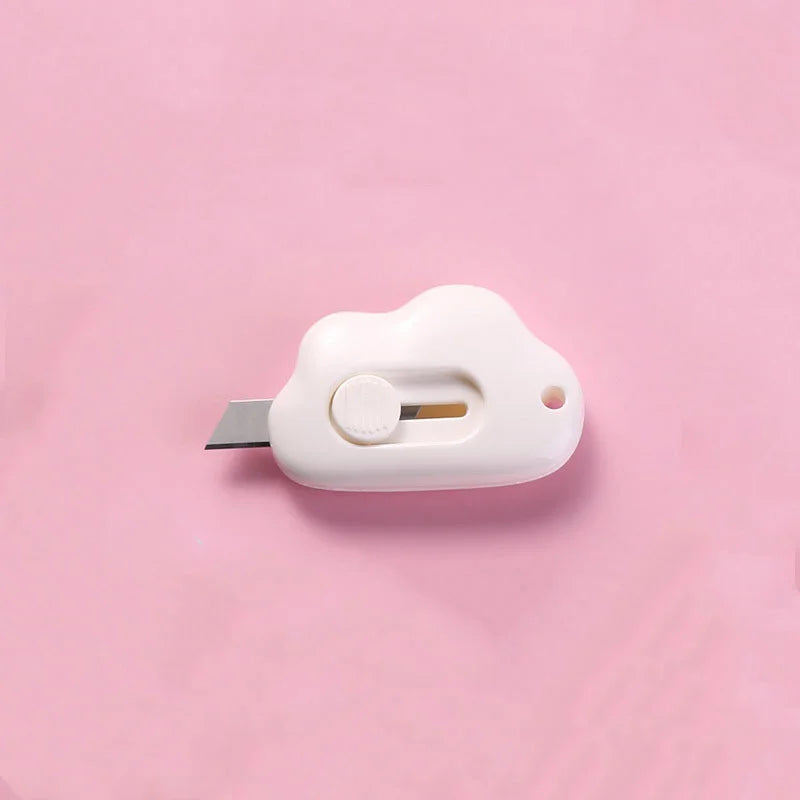 Mini Pocket Cloud Art Utility Knife Box Knife Paper Cutter Craft Wrapping Refillable Blade Stationery