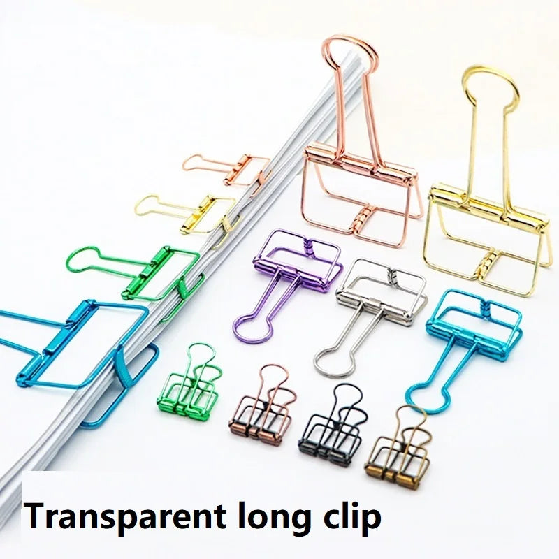 5PCS Paper Metal Diary Clip Office Kawaii Binder Note Stationery Clips Notebook Clip Stationery Cute HXZ05