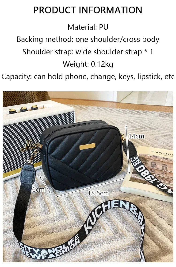 SENA - 
Fashion Women's Small Crossbody Bag PU Leather Messenger Bags Zipper Handbags Luxury Designer Purse Summer Travel Bag for Female