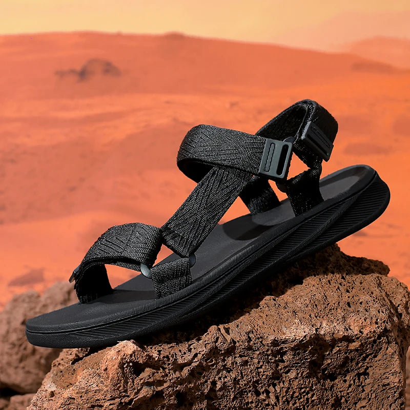 Outdoor Wadable -  Sandals Man Arch Support Yoga Mat Insole Gladiator Open Beach Slippers Antiskid Durable Flat Men Shoe