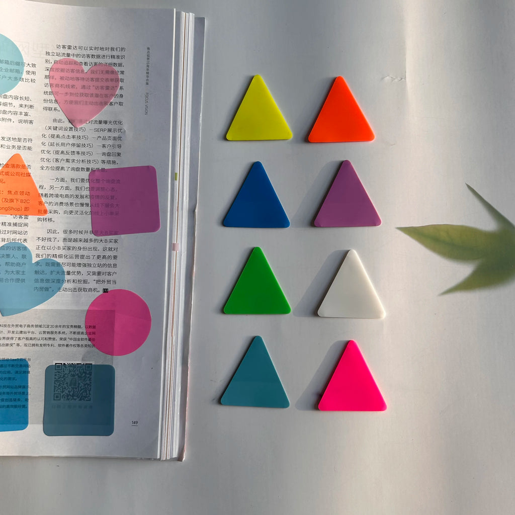 8 Colors 160 Sheets Transparent Sticky Note Memo Pad Scrapes Stickers Waterproof Clear Notepad School Stationery Office Supplie