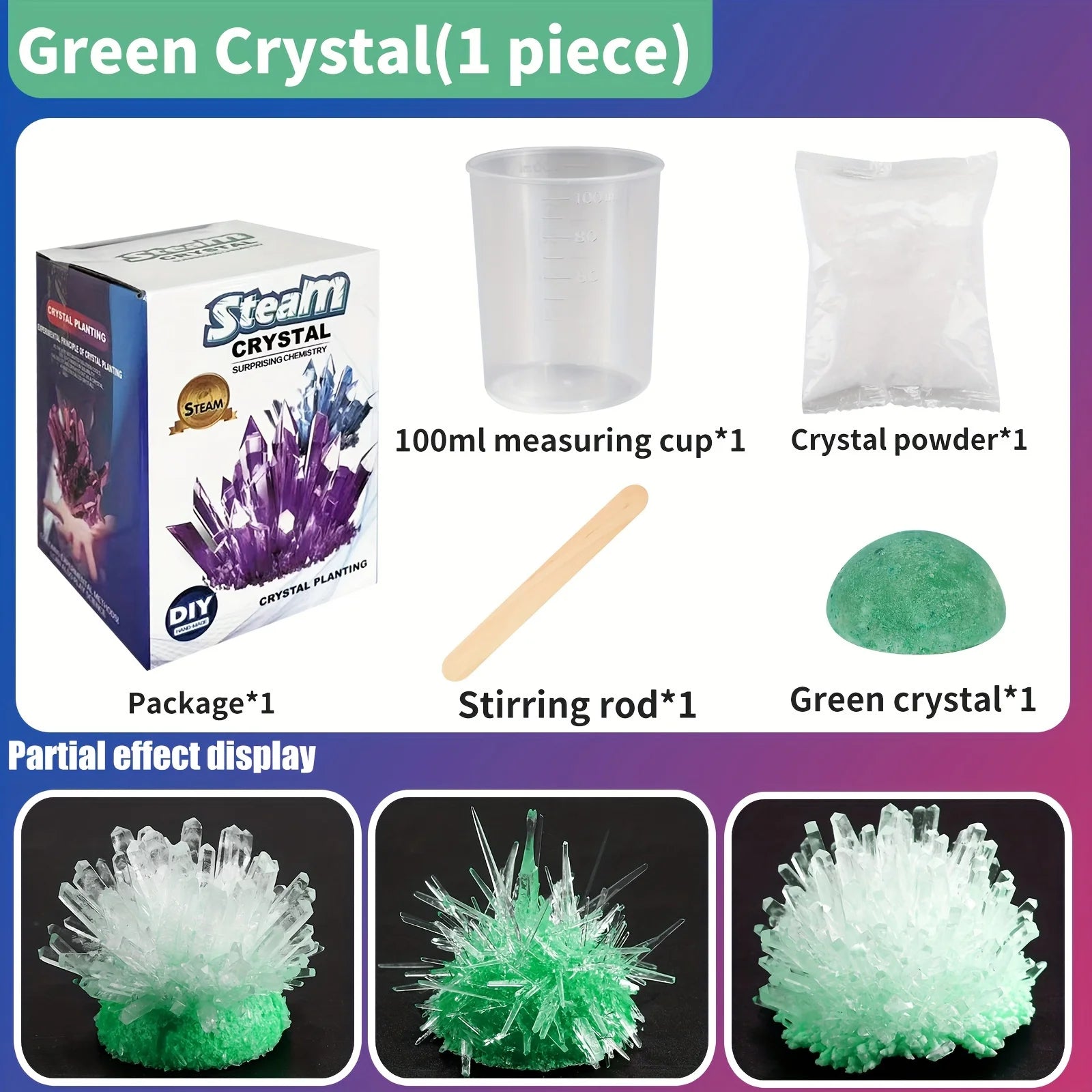 Science education toys, crystal growth and planting, educational puzzle toys, DIY crystal growth toys, Halloween/Christmas