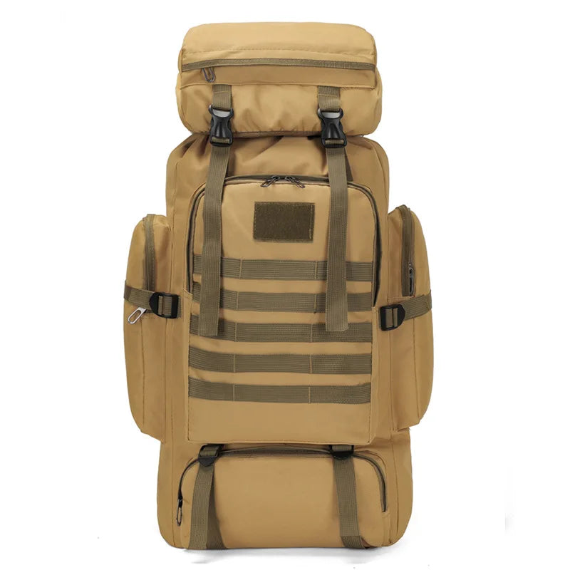 Warer - 80L Large-capacity Waterproof Casual Tactical Backpack Men's and Women's Outdoor Sports Hiking Bag Travel Backpack