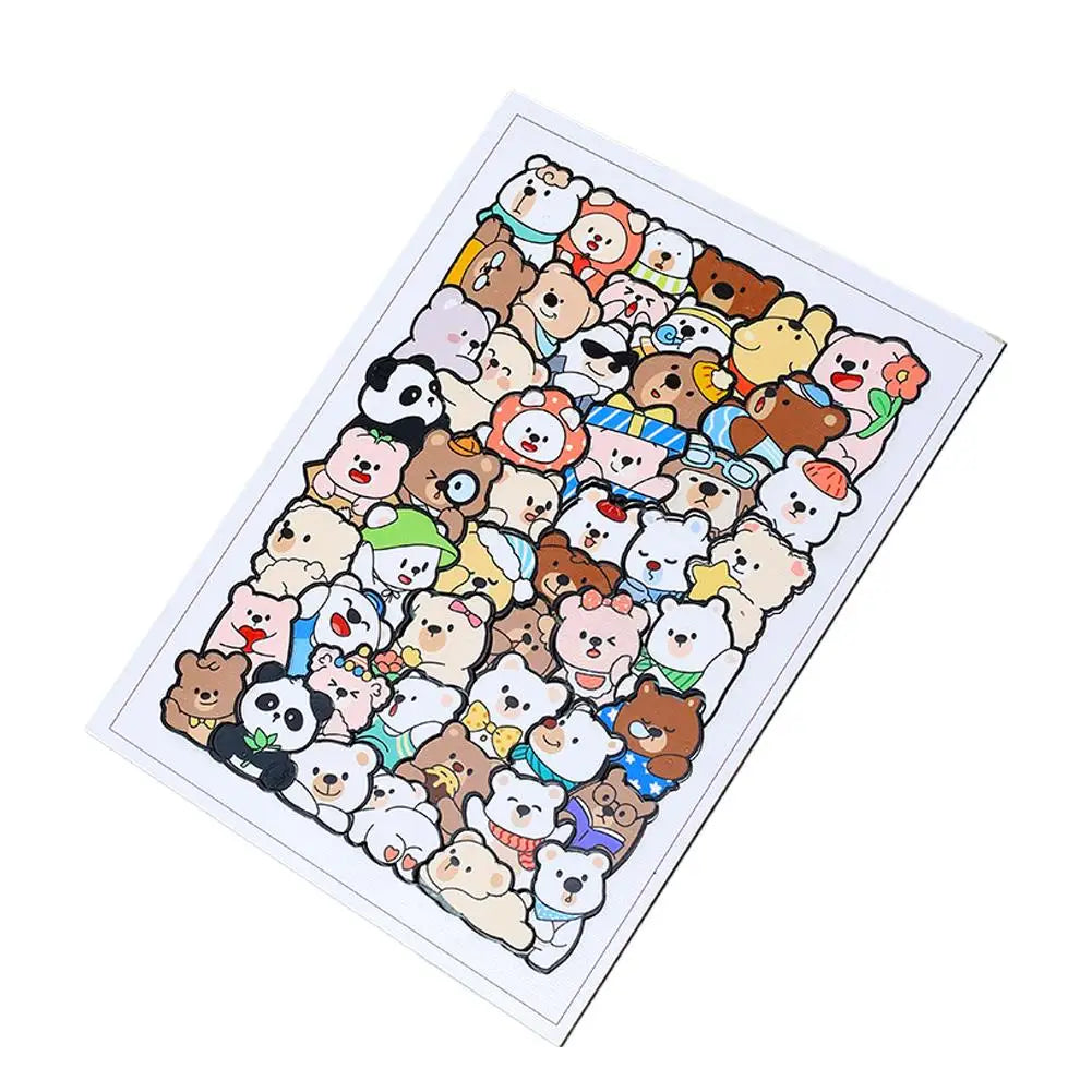 50pcs Wooden Cat Puzzles Animal Wooden Puzzle Stacking Toys Educational Puzzle For Kid Boys Girls Gifts Decoration Painting