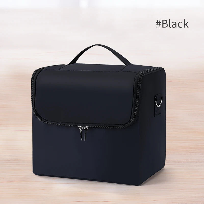 Train Case - for Women, Travel Bag Storage Box,4 Tier Professional Nail Organizer Case with Adjustable