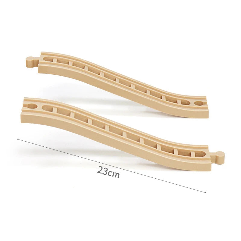 Wooden Train Track Connector Railway Rails Accessories Fit Thomas Train Road Connector Wood Railway Bridge Boys Birthday Gifts