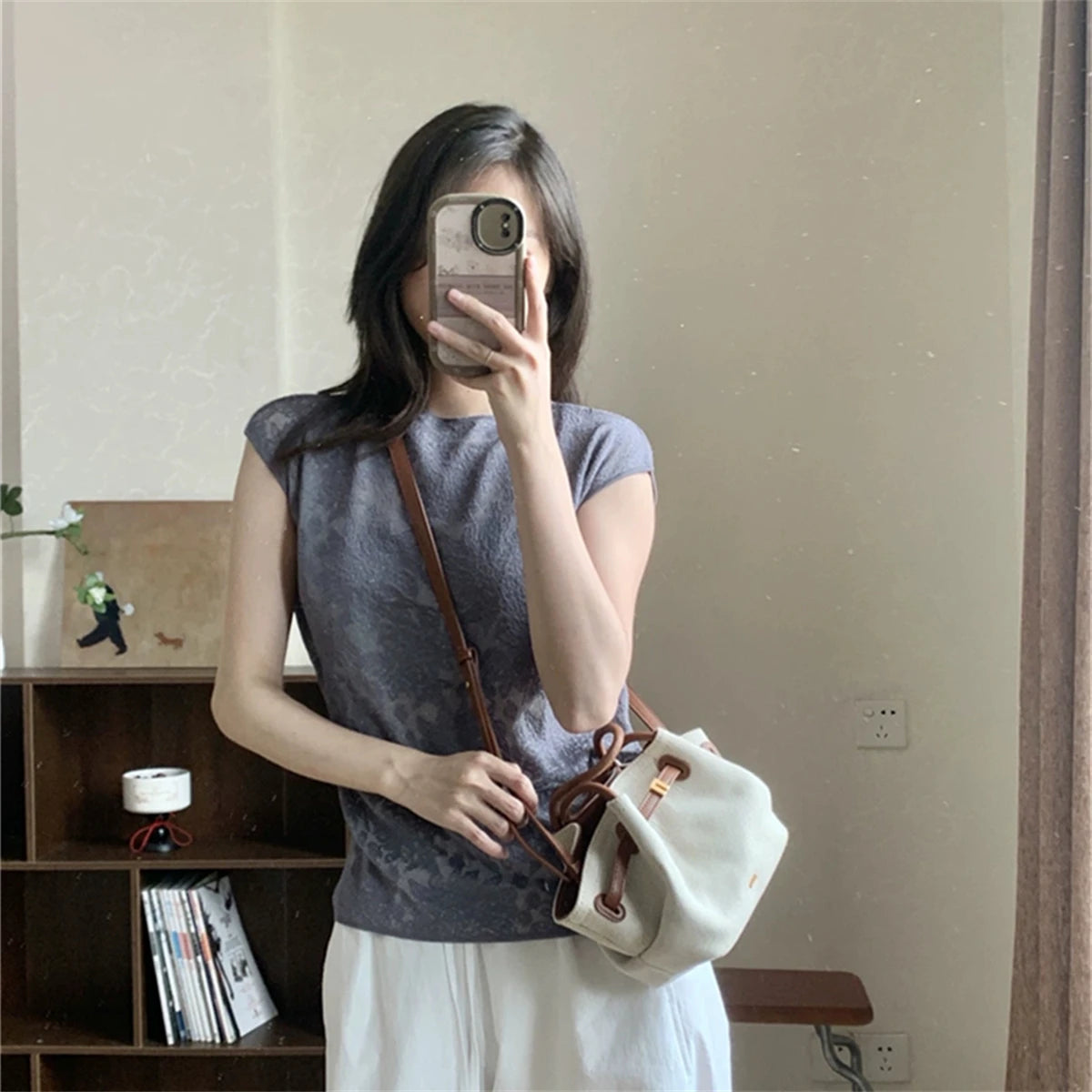 Liora - 

JW PEI 2025New Women's Canvas Brown Crossbody Shoulder Bag Mini Vegan Leather Tote Bag Handbag Dumpling Bag High Quality Leather