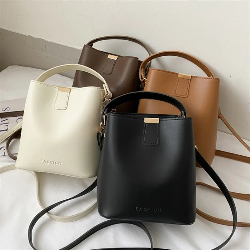 CÉRA - 
Women PU Leather Handbag Casual Tote Bag Lady Messenger Shoulder Bag Brand Design Female Totes Bolsa Black