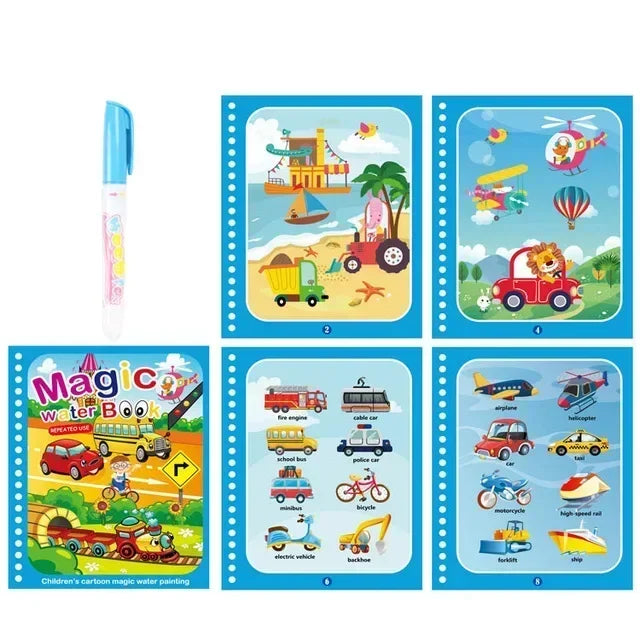 Magic Water Book with Pen Children Drawing Coloring Books for Kids 2 To 4 Years Old Learning  Education Toy Baby Montessori Toys