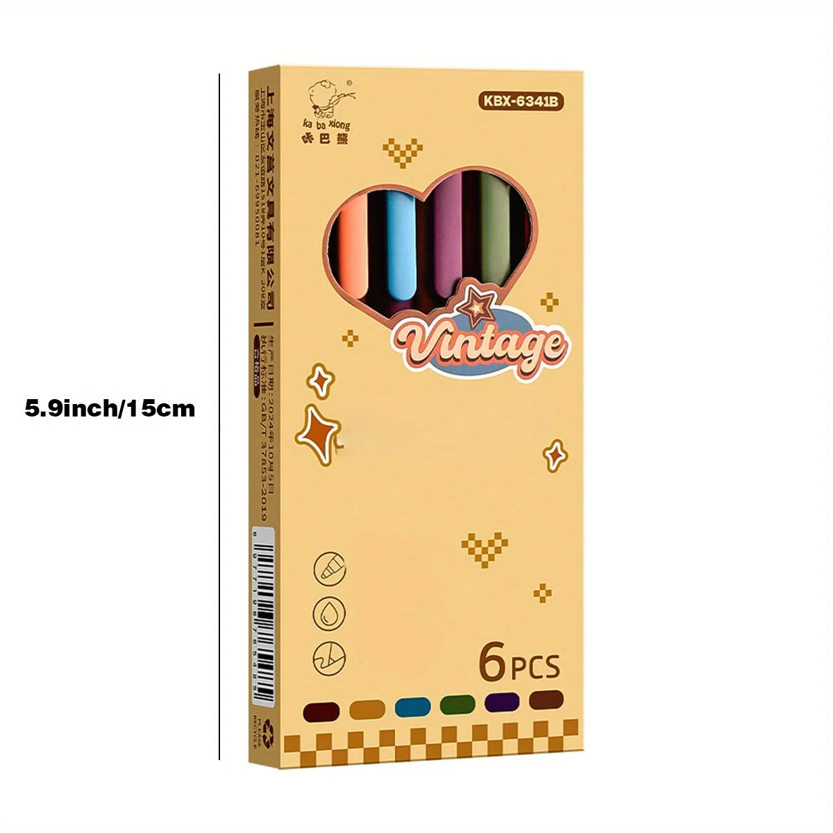 6-Color Gel Pen Set 0.5mm Fine Point Quick-Dry Smooth Writing Ballpoint Pens for Diary Drawing Learning Office Study Stationery