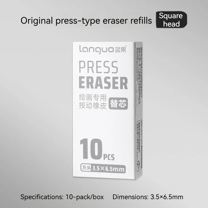 Push-Type Pencil Eraser For Manga Design Drawing Highlight Modeling Writing Painting Press Erasers Kids School Stationery Gifts