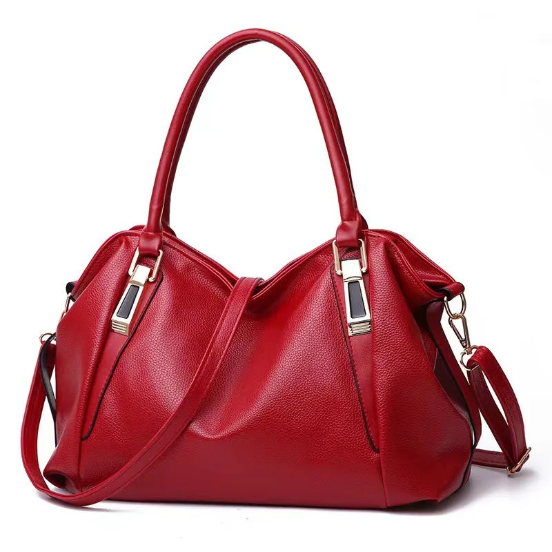 MODI - 
Casual Fashion Women Shoulder Bag Solid Color Soft Large Capacity Bag Crossbody Handbag