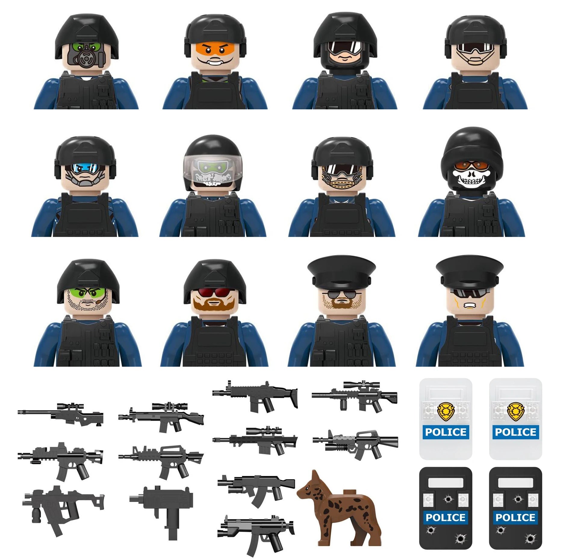 Building block toys, mini figures, character action figures, city people, building block accessory sets, children's gifts