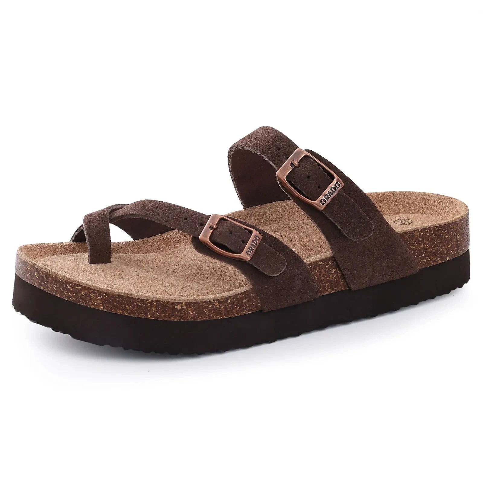 COMFIA - 
Comwarm Classic Cork Sandals For Women Men Fashion Soft Thick Sole Cork Slippers Summer Beach Sandals Home Open Toe Flat Sandals