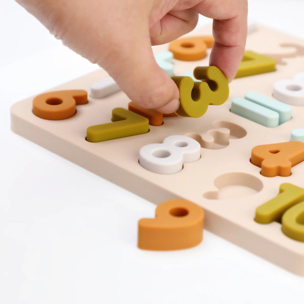 Silicone Montessori Letters Number Puzzle Board Toys Shape Matching For Kids Educational Toys Busy Board Bpa Free Children's Toy
