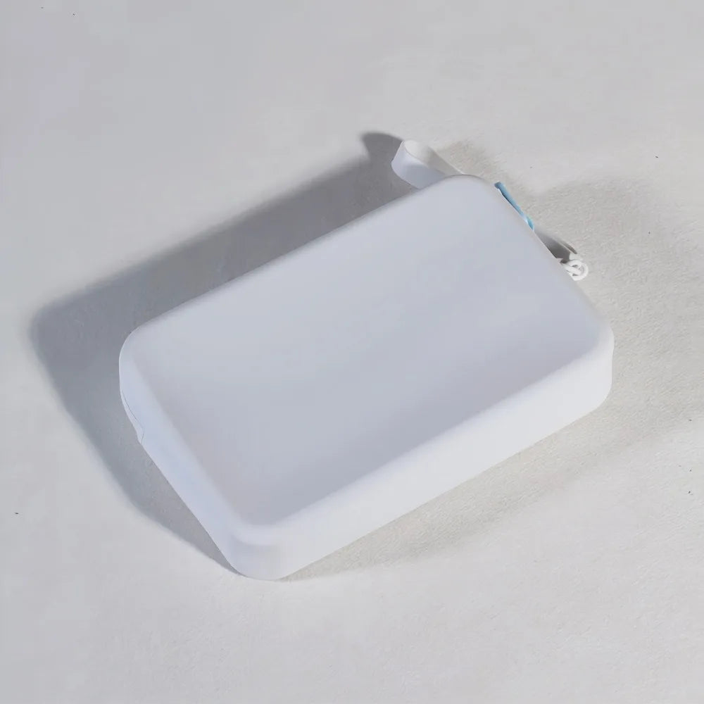 AquaSil - Portable Large Capacity Cosmetic Storage Bag with Zipper Silicone Storage Bags Outdoor Waterproof Square Makeup Pouch