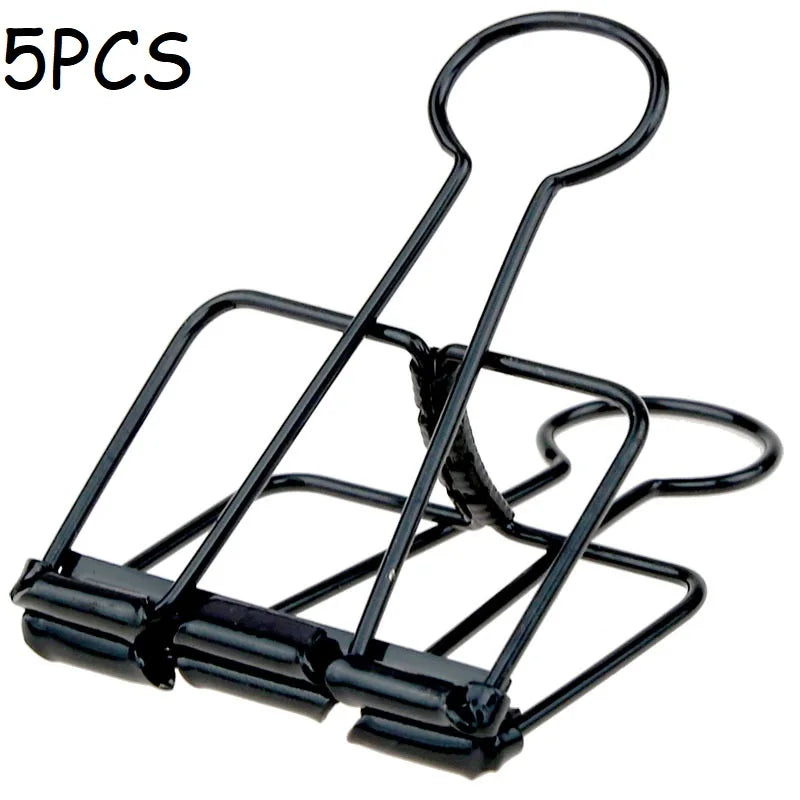 5PCS Paper Metal Diary Clip Office Kawaii Binder Note Stationery Clips Notebook Clip Stationery Cute HXZ05