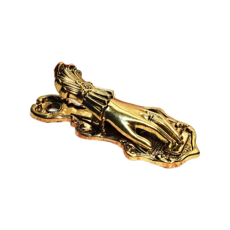 Fromthenon Gold Color Vintage Notebook Clip Hand Shaped Book Clip Metal Gilded Hand Sleeve Book Decoration Storage Clip