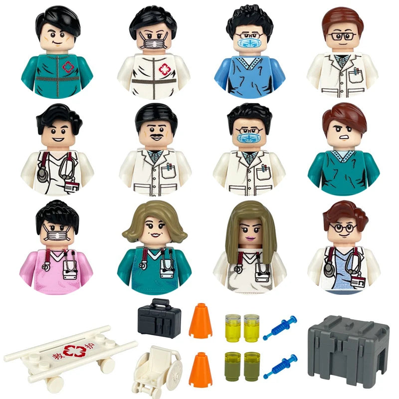 Building block toys, mini figures, character action figures, city people, building block accessory sets, children's gifts