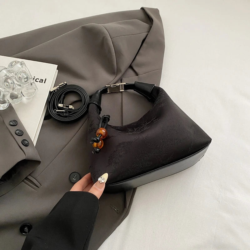 RUNA - 
Fashionable Chinese Embroidery Handbag Brand Versatile Shoulder Bag 2025 New Chinese Style Tote Bag Trend Designer Travel Wallet