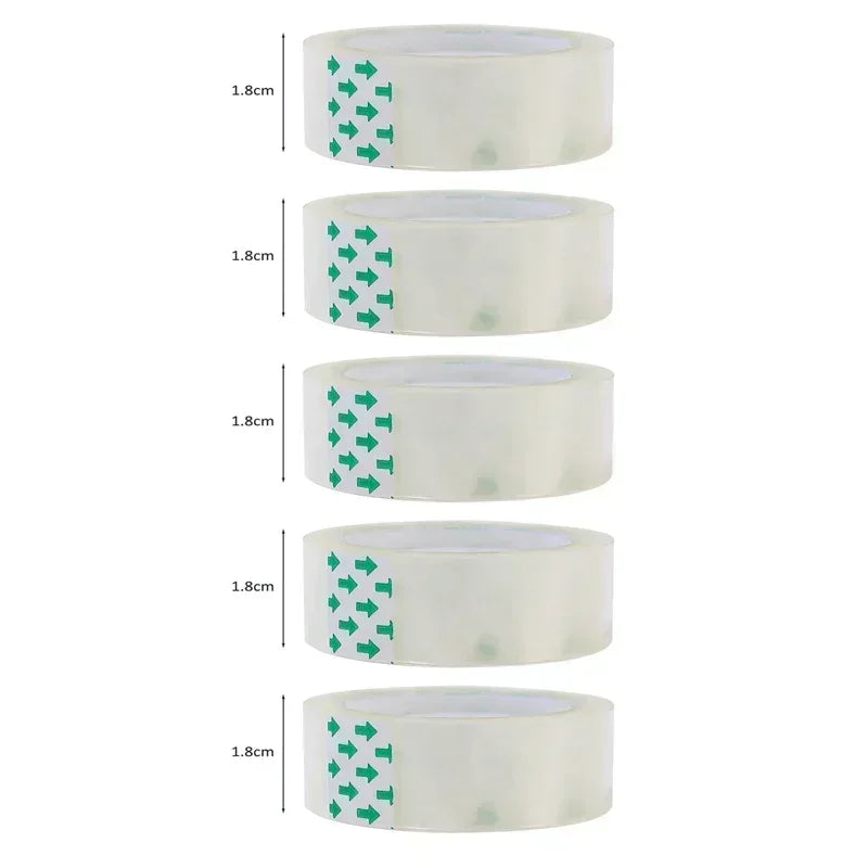 10/5/1 Rolls Premium Transparent Tape 0.8cm 1.2cm 1.8cm Multifuntion High-viscosity Adhesive Tape for Gift Wrapping Packing