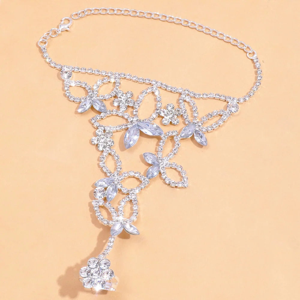 BOHFLY -
 Stonefans 1 stuk Boheemse vlinder strass enkelbandje teensieraad strand voetketting enkelarmbandje op het been teenketting voor dames