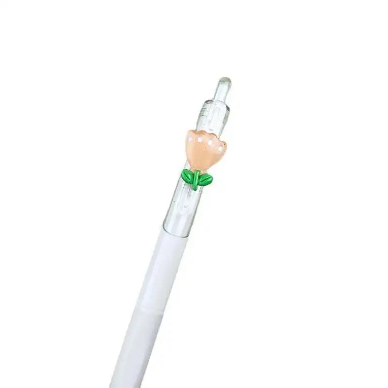 1 Piece Lytwtw's Cute Flower Gel Pen Creative Press Office Gift School Supplies Stationery Kawaii Funny Pens