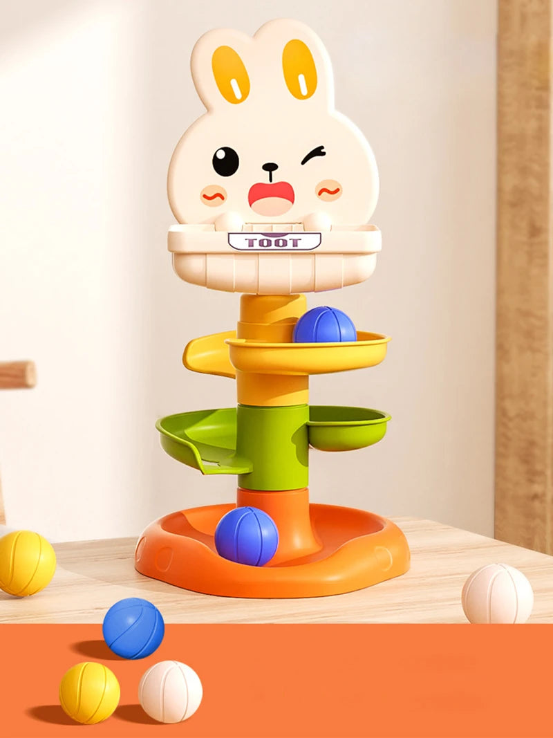 Montessori Baby Ball Drop Toy Toddlers Educational Toys for Children Activity Games Baby Learning Tower Stacking Toys for Babies