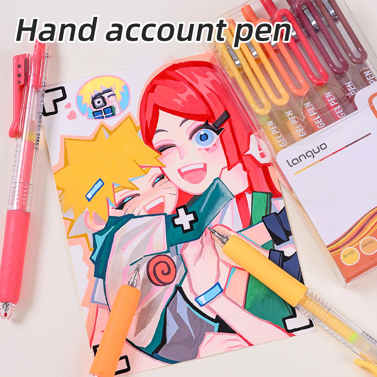 6PCS Retractable Color Gel Pens, 0.7mm Fine Tip, Large Capacity, Vibrant Ink for Drawing, Marking, School & Holiday Gifts