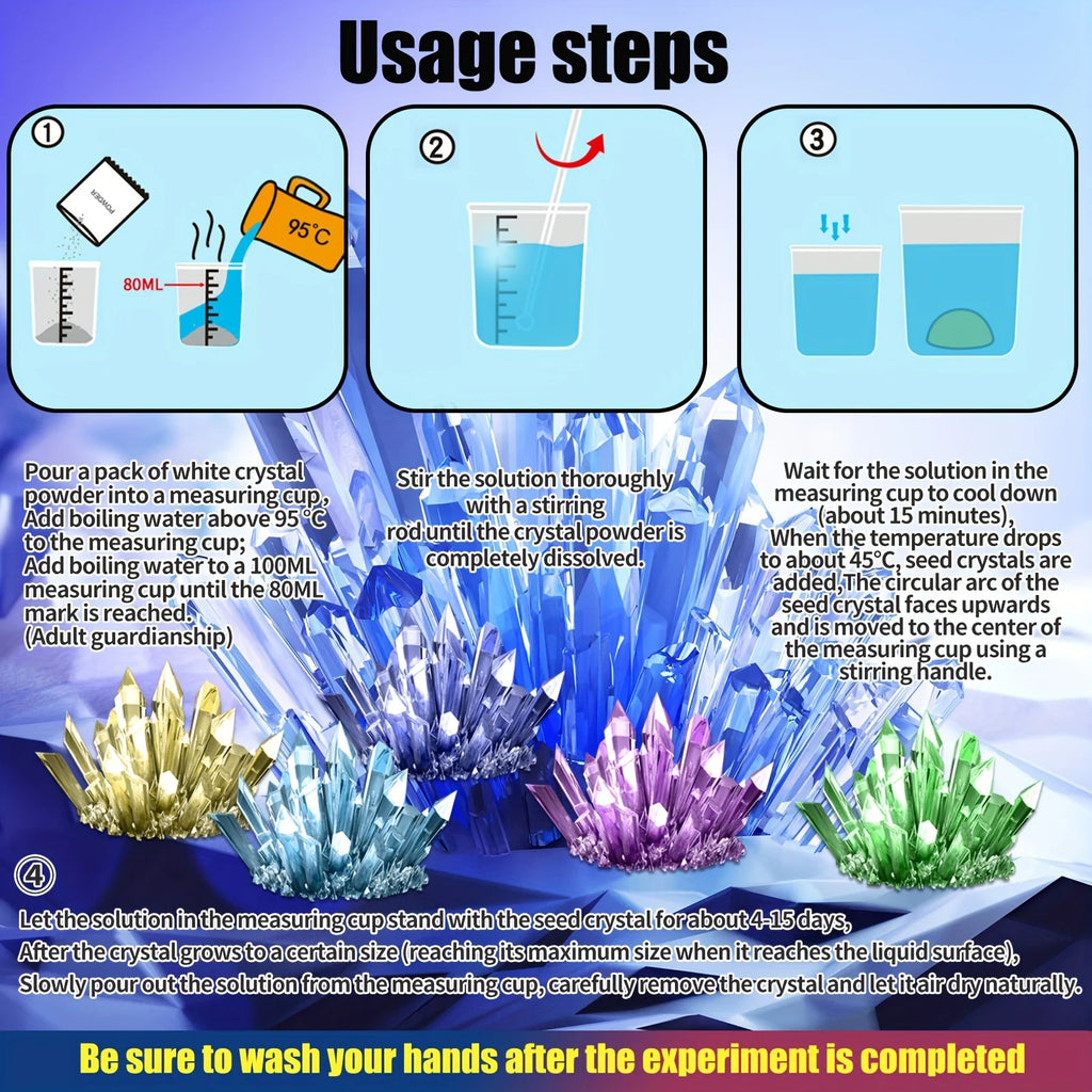 Science education toys, crystal growth and planting, educational puzzle toys, DIY crystal growth toys, Halloween/Christmas