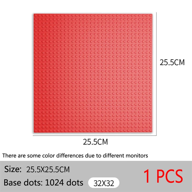Baseplate 32x32 16X32 Dots Classic Brick Plate Building Blocks DIY Constructor Parts Baseplates Compatible Brands City Friends