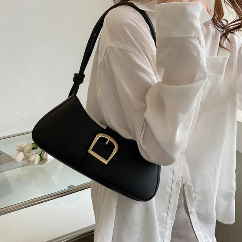 KIRA - 
Women's Shoulder Bag Solid Color Popular Small Bag Trend Summer 2025 New Trendy Crossbody Bag Texture Shoulder Underarm Bag